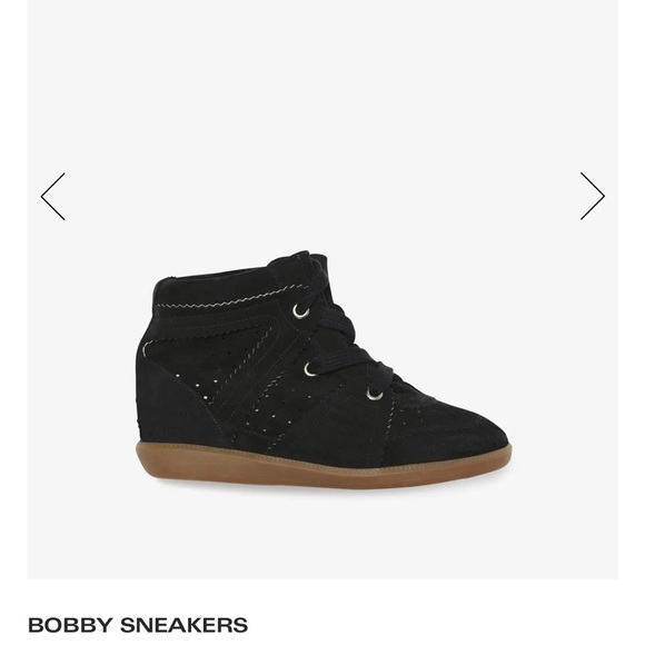 "Isabel Marat Bobby suede calf leather" Black High-Top leather Sneakers - Picture 3 of 16